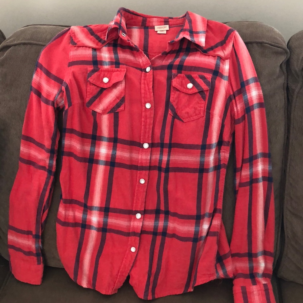 Plaid button down